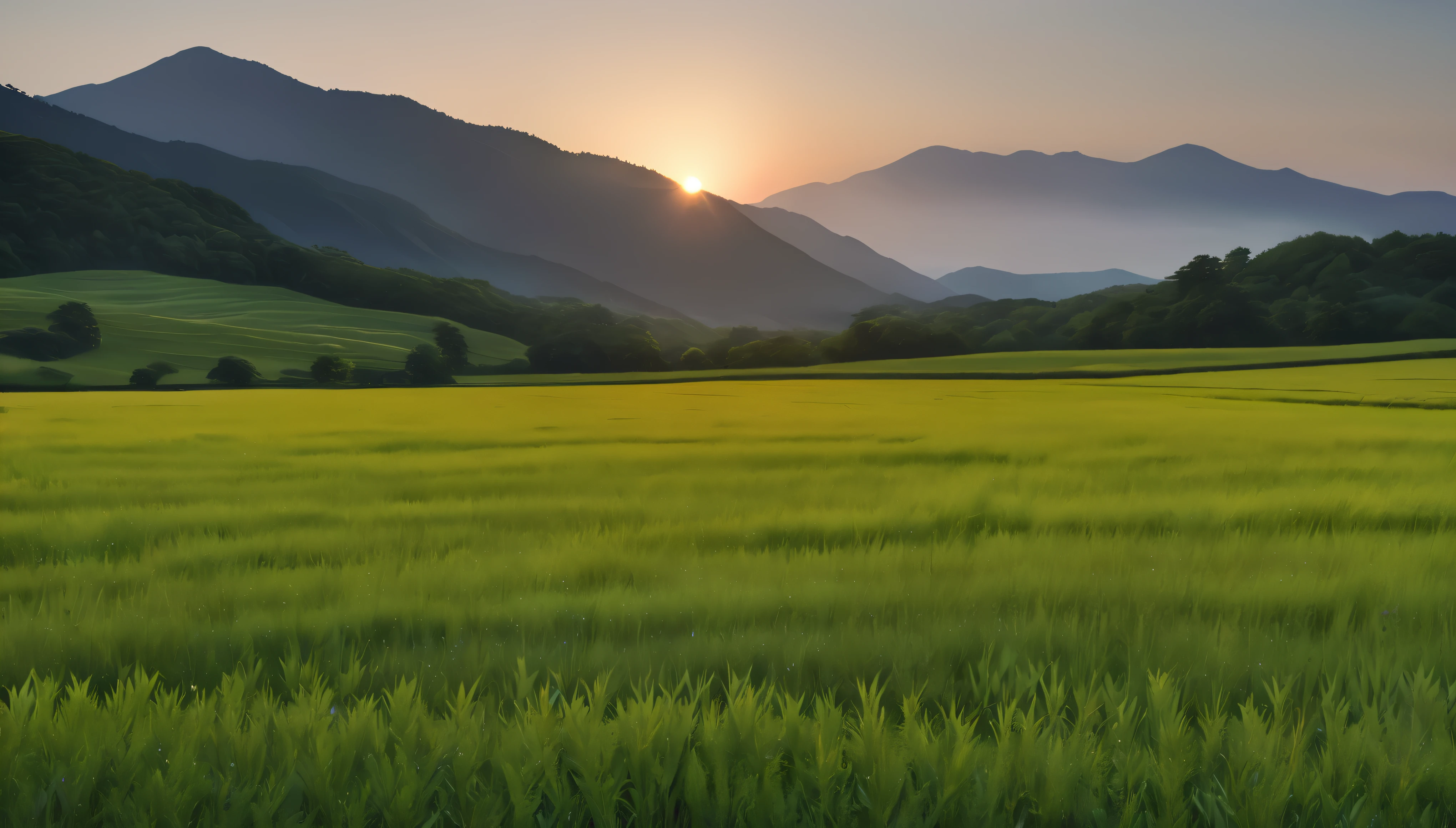 Japanese countryside scenery, field, Azemichi, Midsummer, sunny, evening, (Highest quality,4K,8k,High resolution,masterpiece:1.2),Very detailed,(Realistic,photoRealistic,photo-Realistic:1.37),High resolution,超High resolution,Studio Lighting,Vibrant colors,Professional