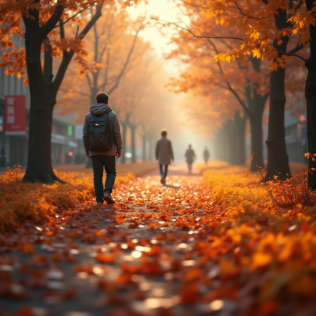 impressionalism，Color palette style，iso-distance vision，k hd，high détail，Qiao Complex，autumnal，Shot with a 50mm lens, Depth oF Field, Tilt Blur, shutter-speed 1/1000, F/22. light maps, super bright