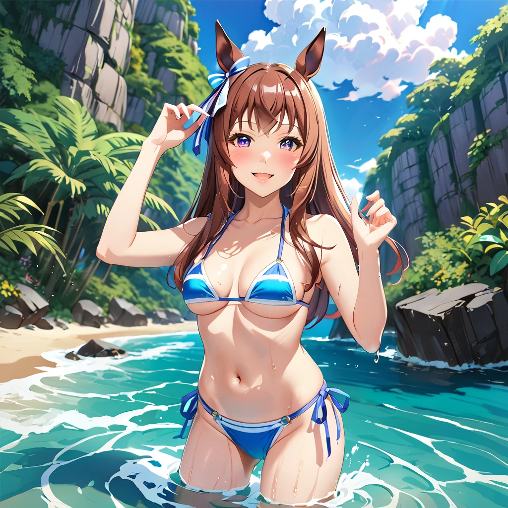 (masterpiece), background, floating city, fantasy, 1 girl, ((((man&#39;s chest)))),(red and blue heterochromia), watery eyes, smile+happy, open mouth, medium hair, blunt bangs, flipped hair, black hair, red inner hair, (wavy hair), Upper body, wariza, ((front)), Ahoge, from below, frill dress,sitting, beautiful detailed eyes, ((small breasts)), ((((nude)))), nsfw, ((spread legs)), (((cum on body))) (hands behind head), arms up behind, , ((abs)), ((((penis))))