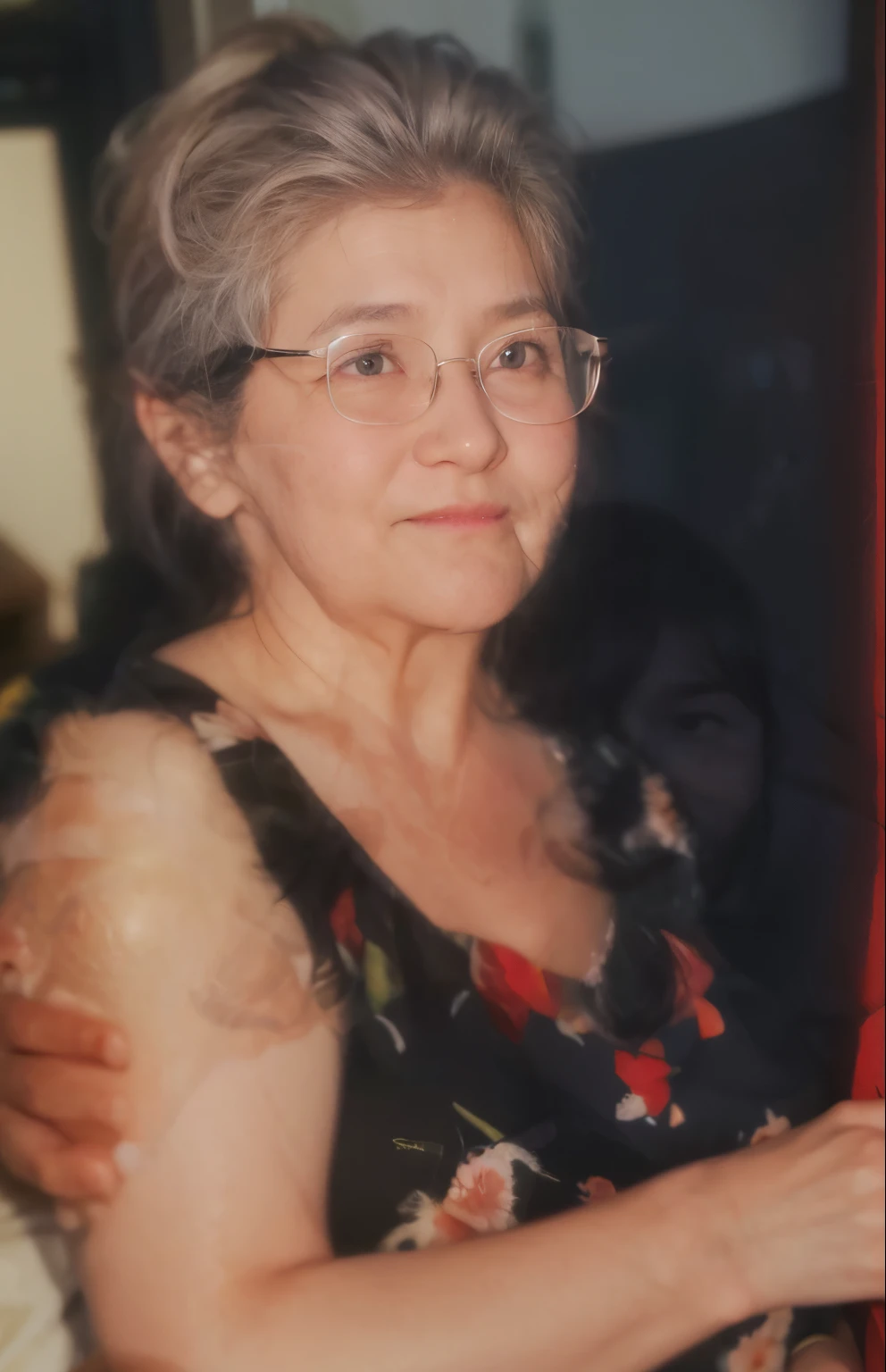 merge the two photos and create a family photo