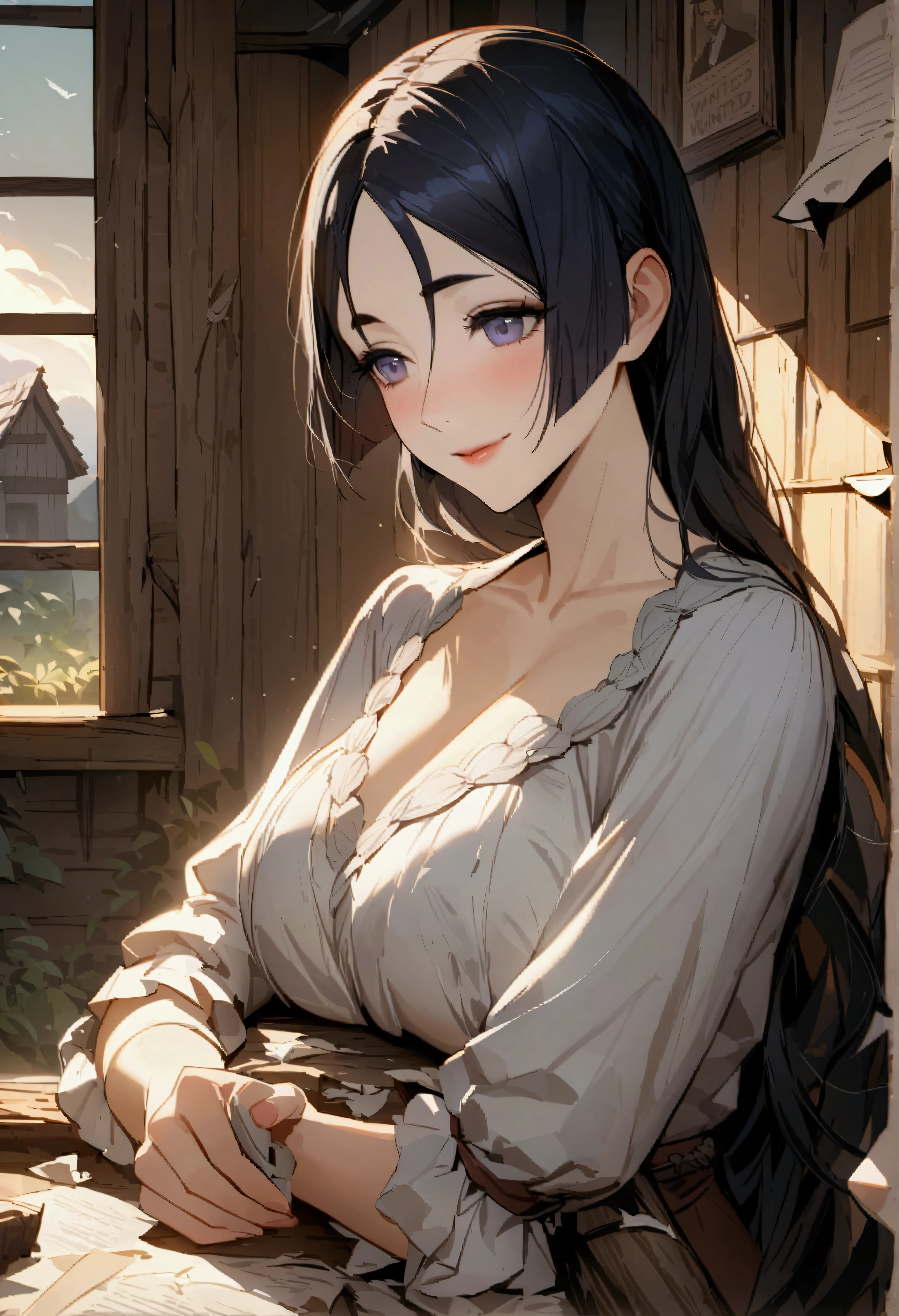 
masterpiece、Highest quality、One mature woman、Raikou、A motherly smile、Old western style wanted poster、(Old crumpled paper:1.2)、It is pinned(weathered:1.6) (Log house wall:1.2)、Exquisite detail、Super detailed、(Chiaroscuro: 0.6)