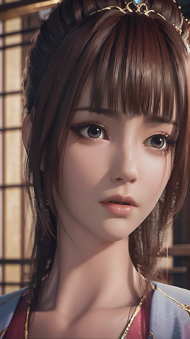 a woman with exquisite jewelry, intricate golden necklace, diamond earrings, pearl bracelet, elegant dress, beautiful detailed eyes, beautiful detailed lips, extremely detailed face, long eyelashes, serene expression, soft lighting, cinematic composition, warm color tones, (best quality, 8k, highres, masterpiece:1.2), ultra-detailed, (realistic, photorealistic:1.37), cinematic lighting, vibrant colors, dramatic shadows, highly detailed jewelry, elegant posing, professional portrait