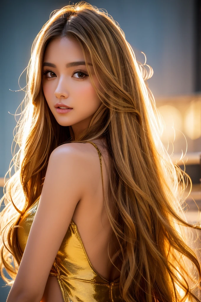 Golden Goddess Long Hair
