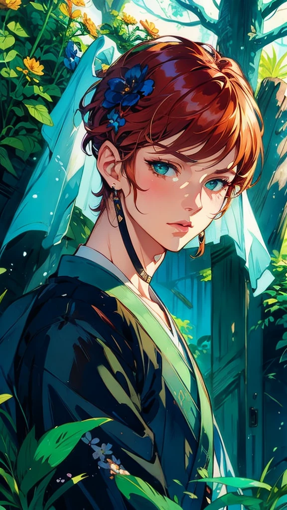 A painting of a girl with blonde hair and green eyes, Watercolor style, Beautiful artwork illustration, Inspired by Lois Van Baarle, Great art style, Watercolor detailed art, Watercolor illustration style, Great illustrations, Colorful illustration, Artgerm and Lois Van Baarle, Realistic cute girl drawing, Cute and detailed digital art, Lois van Baarle and Rosdroes