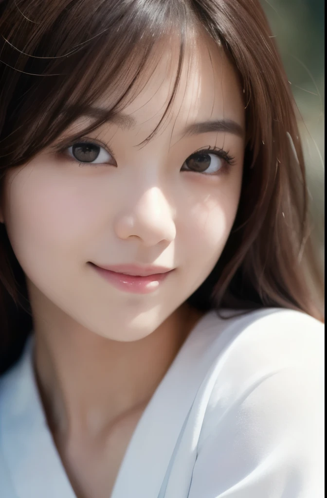 best quality, face focus, soft light, ultra high res, (photorealistic:1.4), RAW photo,(Shinozaki Ai), white skin, kawaii,
1 Japanese girl, solo, cute, (smile), (pupil, lights in the eyes), detailed beautiful face, Medium-sized breasts,(high resolution detail of human skin texture),(long hair),(portrait), upper body, white traditional kimono