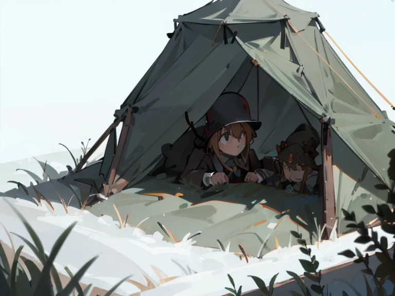  austria=hungary empire soldier 3 girls camping 