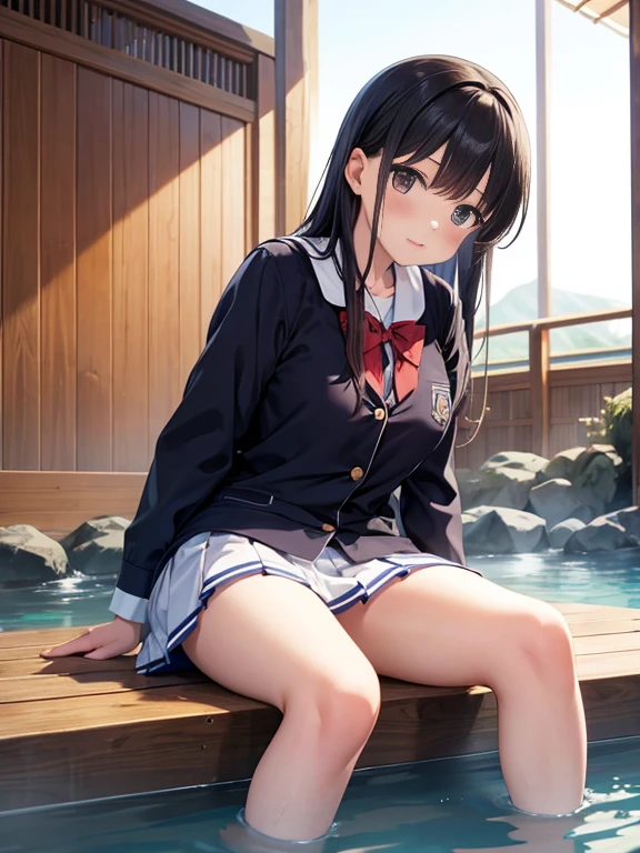 Nikan yuuki, (((night pool, poolside))), front view, brown hair, brown eyes, small breasts, {{{trembling}}}, (torn clothes), bottomless, show off pussy, disdain, contemptuous, disgust, scared, cry, skyporn, Nipple Tweaking, Areola, perfect nipples, puffy niples, nipples through, ((best quality)), spread pussy, sexual fluid, pussy juice, drooling, dirty skin, bare nipples, school swimsuit, bare pussy