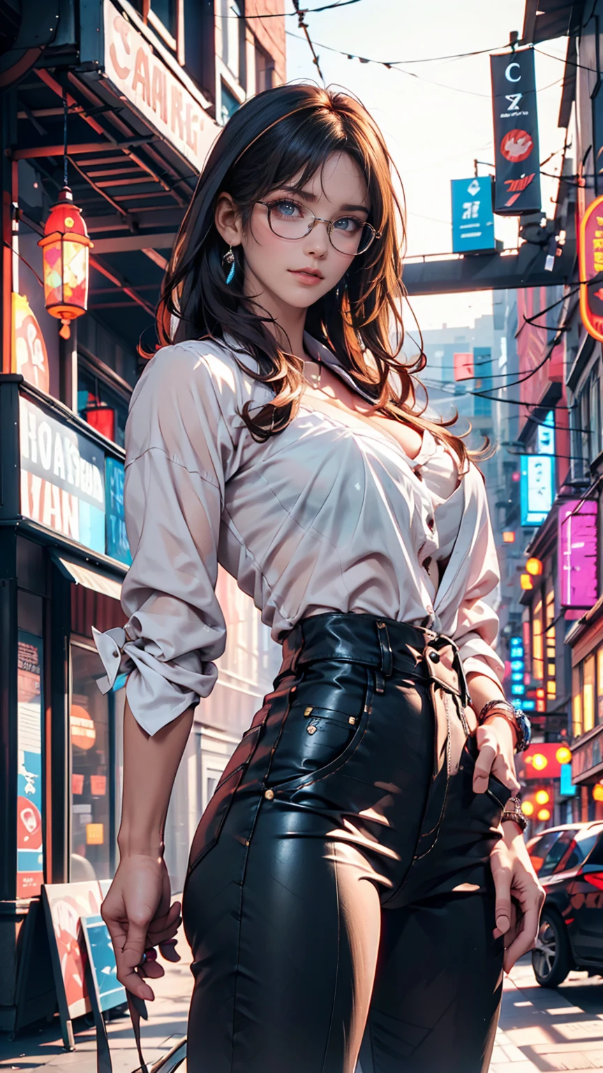 cowgirl holding a blank banner amish clothing shirt oversized pants stunning eyes stunning face creamy hair gorgeous hair cowgirl outfit stunning clothes attractive colors amazing colors very detailed and beautiful sun background sunglasses attractive background with her nerdy friend, Awesome Wallpapers, Liv Tyler, Salma Hayek, Highly detailed and beautiful wallpaper, HD Images - Auto Font - Neon Font,, , Neon Blue, Neon lights of various colors, cyber punk,, Colorful neon lights