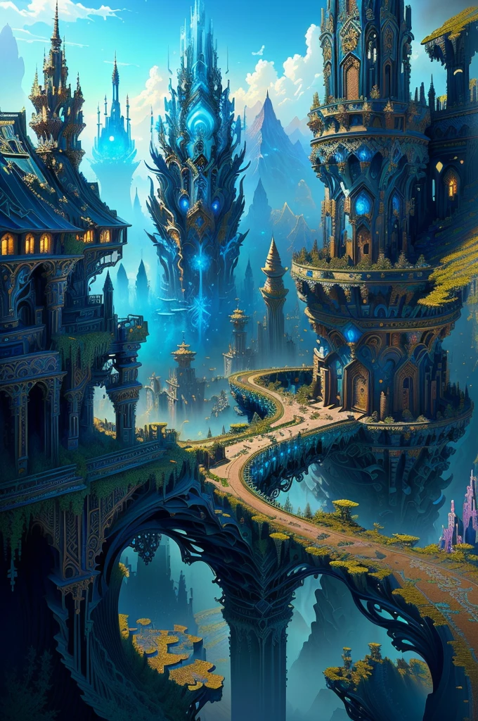 Fractal Ornate City Ruins, Ornate Borders + Concept Art, Intricate Concept Art Painting, Detailed Game Art Illustration, Complex Fantasy Artwork, Highly Detailed Official Design, Ultra Detailed Game Art, Simple, Large, and Structured Valhalla City, Detailed Game Art, Warhammer Fantasy Setting, High Fantasy Illustration, Psychedelic 4D Mandelbulb, Deep Mandelbulb Landscape, Fractal Landscape, Detailed Fairytale Landscape, Fractal Fairytale Landscape, Psychedelic Landscape, Psychedelic Clouds, Hyper Detailed Digital Art, Surreal Digital Art, Highly Detailed 4K Digital Art, Surreal Dreamscape, Surreal Landscape, Psychedelic Surreal Art, Mind Blowing Digital Art