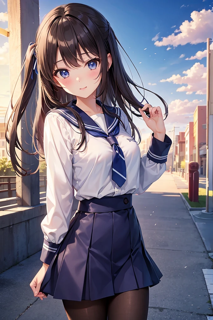 (Highest quality、8k、Masterpiece)、High school girl wearing pantyhose、A beautiful woman