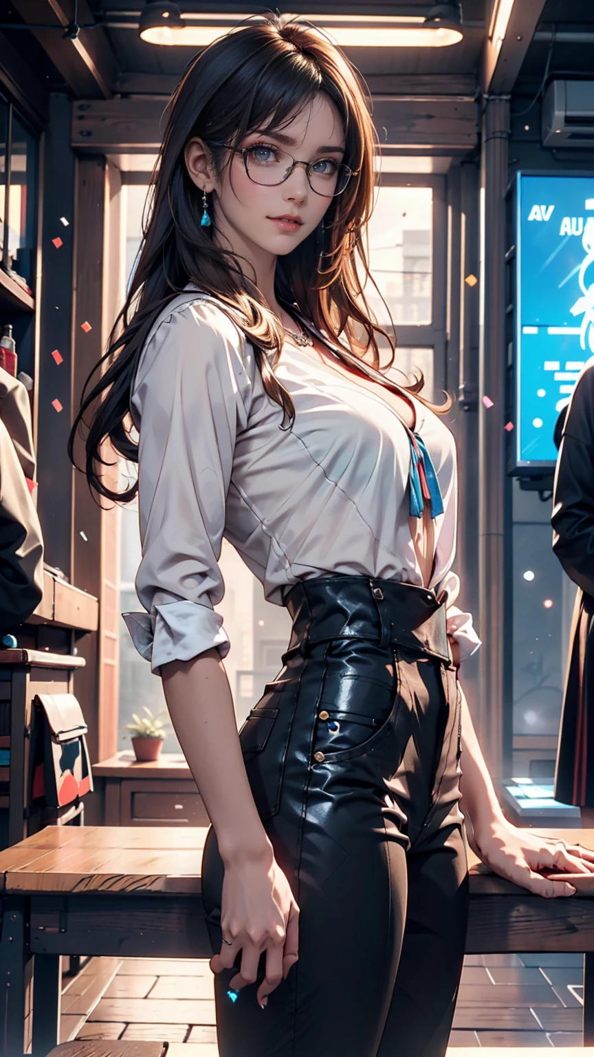 cowgirl holding a blank banner amish clothing shirt oversized pants stunning eyes stunning face creamy hair gorgeous hair cowgirl outfit stunning clothes attractive colors amazing colors very detailed and beautiful sun background sunglasses attractive background with her nerdy friend, Awesome Wallpapers, Liv Tyler, Salma Hayek, Highly detailed and beautiful wallpaper, HD Images - Auto Font - Neon Font,, , Neon Blue, Neon lights of various colors, cyber punk,, Colorful neon lights