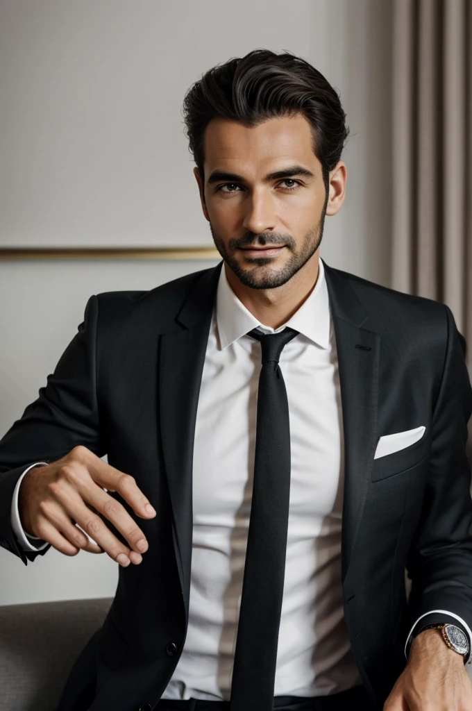 Un homme d'affaires charismatique avec un teint noir profond et des cheveux blancs élégants. Sa présence magnétique et son charme naturel captivent immédiatement. Son teint riche et ses cheveux argentés lui confèrent une aura de distinction et de sagesse. Toujours impeccablement vêtu, il combine élégance et assurance, inspirant respect et admiration dans le milieu des affaires.
