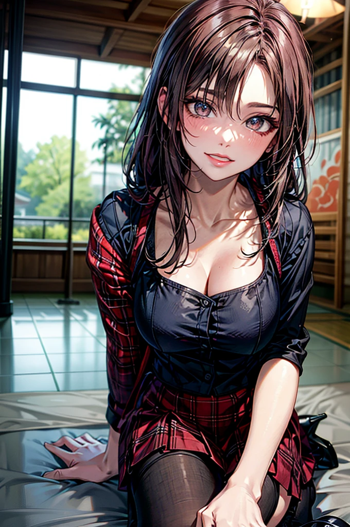 nsfw,((after rape)),((perfect anatomy,realistic:1.3,RAW Photography:1.3,masterpiece、highest quality、Ultra - High resolution、High resolution、Highly detailed CG、8K)),cowboy shot,1 female,solo、high school girl、18 year old beautiful girl,Japanese,((beautiful detailed face and eyes:1.3,big gorgeous eyes:1.5,gray eyes,sad,crying,drooling)),black hair,long bob hair,(center parted hair,forehead),(medium breasts,slender body:1.3,small head:1.4,skinny),((oily skin)),(gleaming skin,shiny skin,sweat:1.5),((white cardigan、Red Bra))、(Red checkered pleated mini skirt),((Love juice:1.6)),spread legs:1.5,on street,Neon lights、at night、Tokyo、