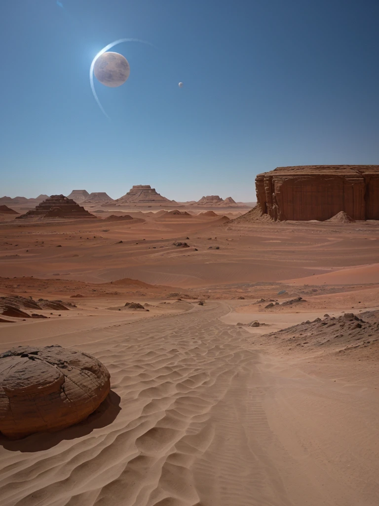 Martian Landscape, sky is blue, worth a camel.