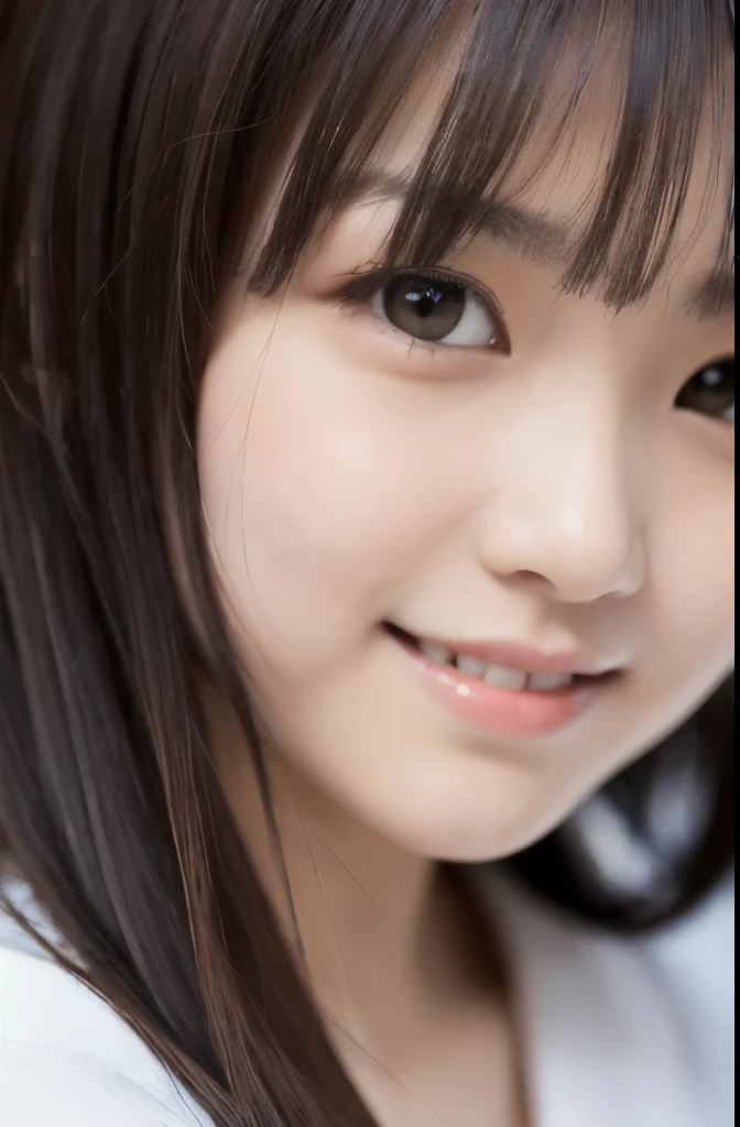 best quality, face focus, soft light, ultra high res, (photorealistic:1.4), RAW photo,(Shinozaki Ai), white skin, kawaii,
1 Japanese girl, solo, cute, (smile), (pupil, lights in the eyes),  detailed beautiful face, Medium-sized breasts,(high resolution detail of human skin texture),(long hair),(portrait), upper body, white traditional kimono, no make