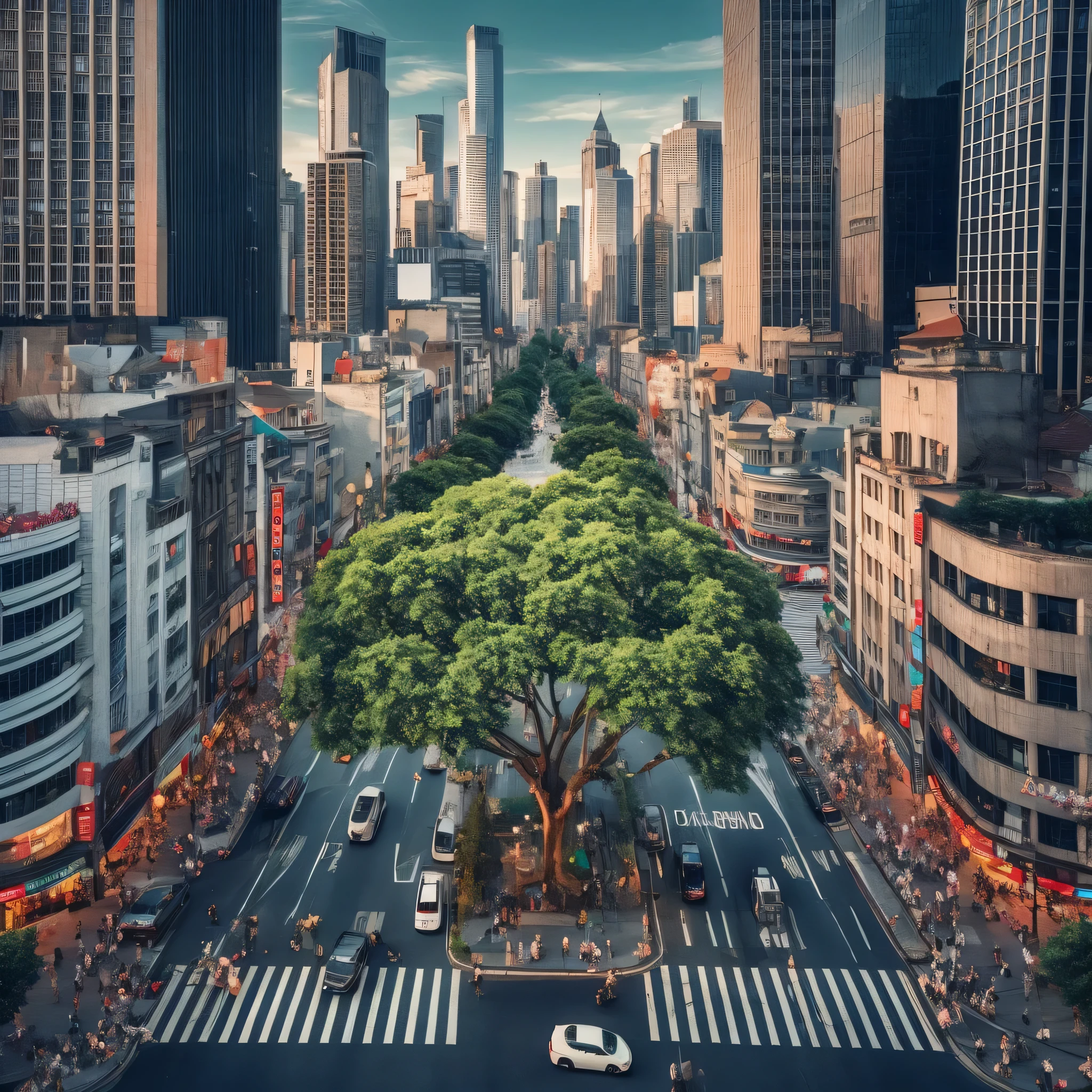 The town&#39;s large symbolic tree