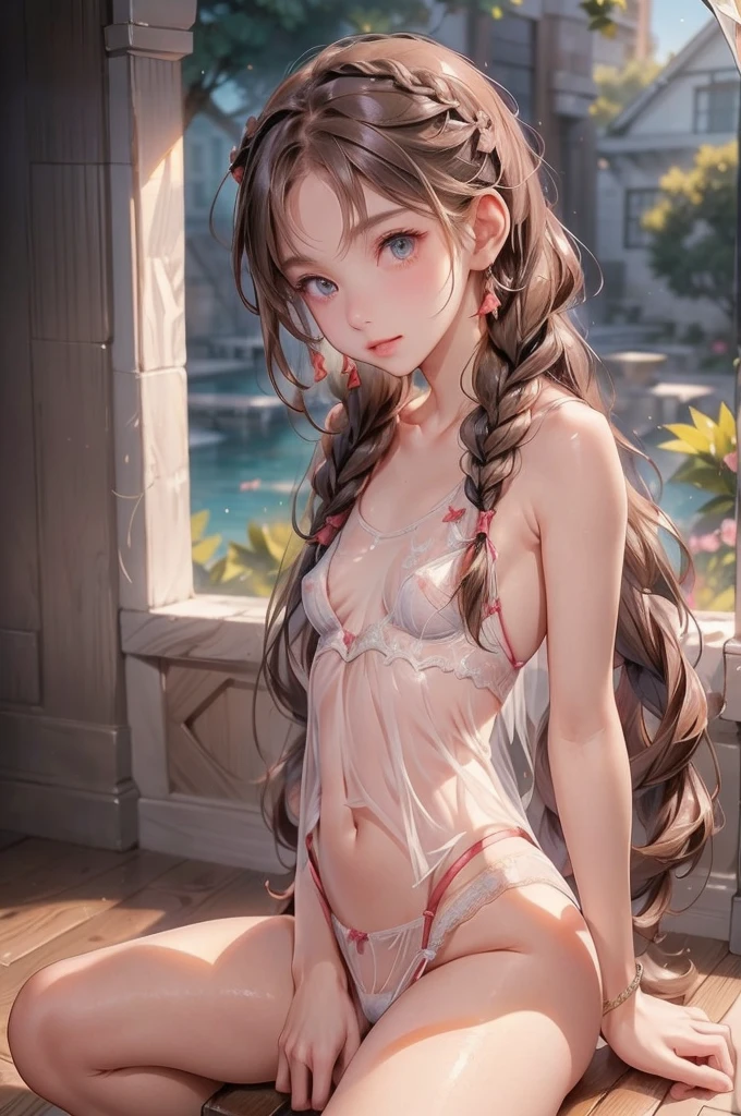 ((最好of质量)), ((masterpiece)), (详细of), 1 Girl, (Big forehead:1.2),extremely 详细of cute anime face, (((flat chest))), (flat chest:1.1),((((long double braids,tight braids,Long braids,Braided Hair,Long hair)))),复杂of眼睛,beautiful 详细of eyes,对称of眼睛,(((详细of face))),beautiful 详细of lips, Dynamic poses, Look at this, solve, Determined, high resolution,(最好of质量),(ultra 详细of,extremely 详细of),Perfect face details, ((masterpiece:1.4, 最好of质量))+, (ultra 详细of)+, Long twin tails, 可爱of女孩, (flat chest:1.1), Small Breasts, slim Body, 瘦骨嶙峋of, 突出of锁骨, 瘦骨嶙峋of arms, 平坦of腹部, Visible hip bone, Long hair, Red hair, 白色ofhair, 金hair, Black Hair, Ponytail, thick Ponytail, heavy Ponytail, Small Breasts, Perfect face, Small Breasts (flat chest:1.1),  Detailed Body，Complete limbs, (flat chest:1.1), Female Knight，hair，crown, Wide Angle, Bokeh, Wide Angle, High Detail, high quality, High-quality anime art style, masterpiece, Bloodborne, Bloodborne Aesthetics, ornate Gothic attire, Gothic, 神秘of aesthestic, 神秘of, whole Body, full Body, Body, 华丽of丧服, Templar Inspired, 红色和白色of衣服,Squat，Spread your legs，Sexy breasts with nipples, stunner, cheongsam, exposed chest, sexy underwear，open underwear，Bra with hollow breasts，Penetrated by a cock，Inserted by fake dick，Being inserted by a sex toy，Penetrated by dick，Multiplayer violence性交，Multiplayer violence性行为，Multiplayer violence，cosmetic, mascara, Soft or colored lips, Room Background, The Minimalists, monotonous, � of调色板, 干净of, Sharp Project, fluid profile, Scantily clad, ((Transparent revealing sexy lingerie:1.5)), ((Transparent three-point sexy underwear:1.5)), ((Clear nipples)) , ((Nipple exposure)) 、 ((Exposing breasts)) 、Knead the nipples，Take off your underwear、Tear open the underwear，Open pussy，Show pussy、Spread your thighs，Thighs apart，Exposure。不对称of, 几何of,, � of剪影, 性感of, The Minimalists, 暗示性of, Fresh Room Printing, 害羞of表情, � , 独自of, 1 girl, 丰满of, 伟大of巴巴节, Big breasts and thin waist, 出汗of, National Foundation, of, , , 湿漉漉of小, 年轻of外表, 害羞of, 扎hair, Scantily clad pequena molhada transparente,