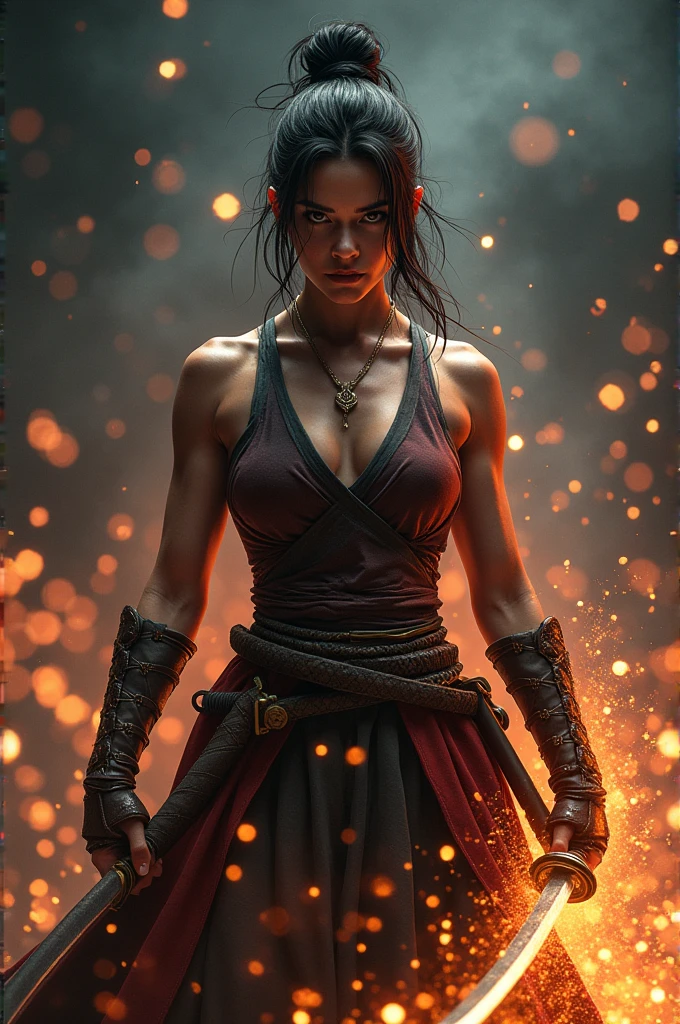 busty woman,Karateka,hokuto shinken,ultimate form,