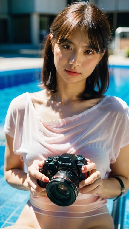 Masterpiece, best quality, ultra high resolution, hyper realistic, realistic, (photorealistic:1.4), (masterpiece of analog film photograph a girl in the dark:1.1), taken by Hideaki Hamada using Pentax 67II and Kodak Portra