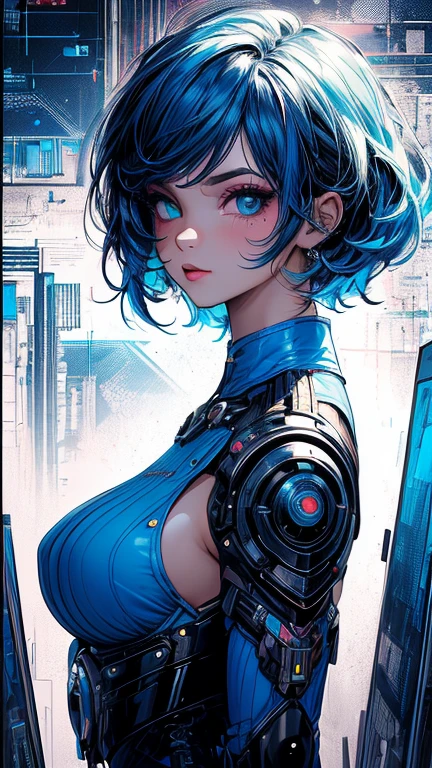 (((masterpiece, Highest quality))),(((alone:1.2))),(((One girl:1.2))),32K Wallpapers, Very detailed, Vintage Science Fiction,(((((geometric cinematic movie))))), (Bauhaus), shape,(((Abstract))),(cyber punk),(((((portfolio))))),(((((close))))),((((( enhancement))))),((((More Angles)))),(((highlight))),Vast landscape,((((Heterochromia iridis)))),(((completion. Detailed face))),(((Very talented))),(((The most complex machine))),((Overall colorful)),((Andy Warhol style:1))