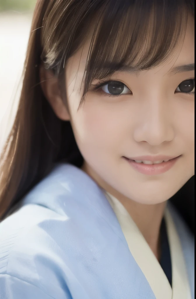 best quality, face focus, soft light, ultra high res, (photorealistic:1.4), RAW photo,(Shinozaki Ai), white skin, kawaii,
1 Japanese girl, solo, cute, (smile), (pupil, lights in the eyes),  detailed beautiful face, Medium-sized breasts,(high resolution detail of human skin texture),(long hair),(portrait), upper body, white traditional kimono, no make