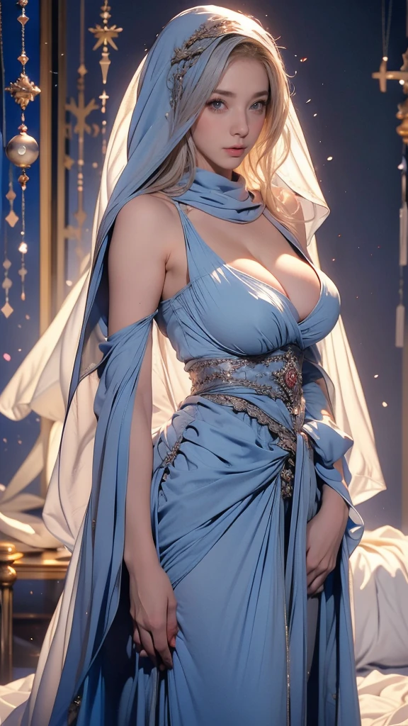 Sleep on royal bed, Full body,, nude ing a luxury hijab , erect nip erects throughs, blublond hair, around 17 years old, (golden silver hijaiece,Best quality at best,A high resolution,8K,((Portrait)),(upper body),Original photo,real photograph,digital photography,), sexy princess ,blue eye, super colossal breasround colossal breast,cparted lips,Keep outh shuegant and charmBlushing)),noughty contempt,Calm and handsome,The Beautiful super huge round breast, small waist, perfect colossal breast of princess bodender reflection texture, sexy style, colossal breast , medieval castle background,very slimdy, very smalaist, one per
