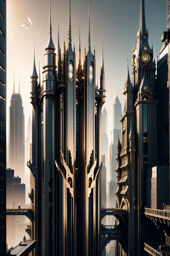 goldenparadigm cityscape, pristine  