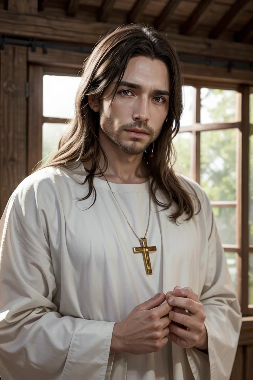 a holy man jesus christ realistic image