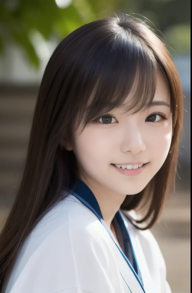 best quality, face focus, soft light, ultra high res, (photorealistic:1.4), RAW photo,(Shinozaki Ai), white skin, kawaii,
1 Japanese girl, solo, cute, (smile), (pupil, lights in the eyes), detailed beautiful face, Medium-sized breasts,(high resolution detail of human skin texture),(long hair),(portrait), upper body, white traditional kimono, no make