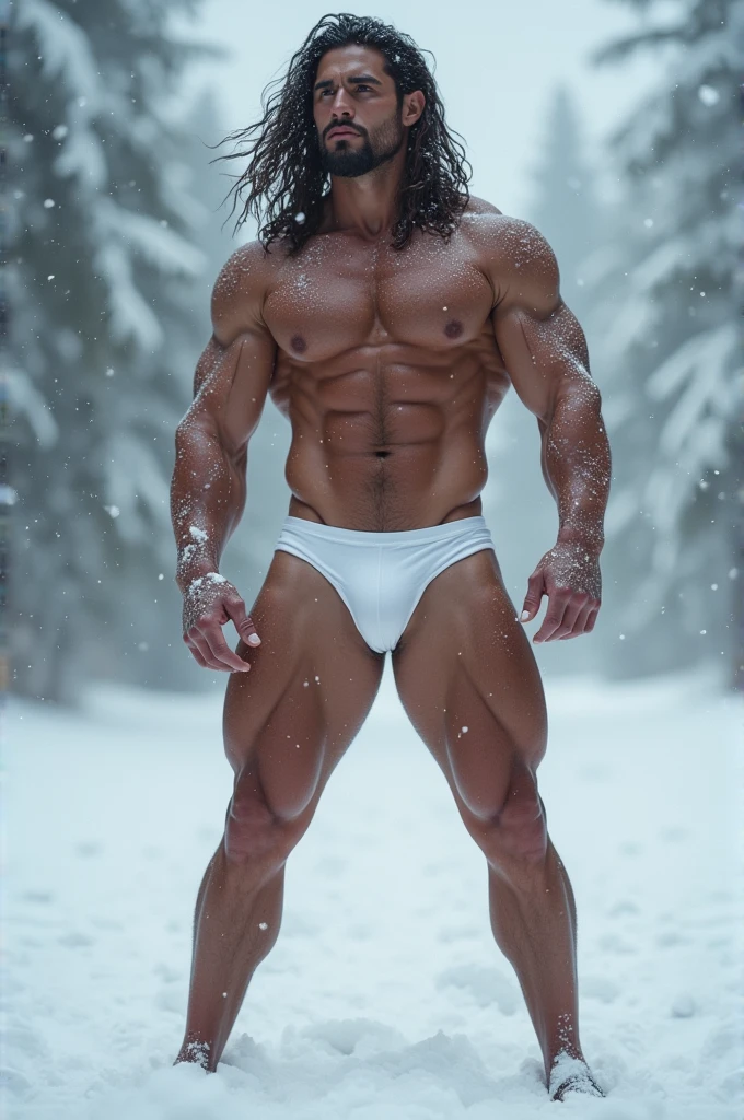 (bulge in a man's crotch:1.3),(masterpiece, best quality, highres, UHD, perfect pixel, depth of field, 4k, RTX, HDR),(spread legs and show pussy:1.0),(pussy juice overflowing from the pussy:1.0),(powerful and huge giant hairy shemale:1.5),(Porn actress:1.2),arafed shemale in white bikini posing in the snow, a portrait inspired by Ryan Barger, tumblr, dada, snow on the body, bodybuilder supermodel bikini, covered in snow, feminine and muscular, muscular girl, massive muscles, muscular, shredded, muscular ultraviolent woman, powerful and huge, giant stunning goddess shot, huge muscles, very beautiful. big muscles