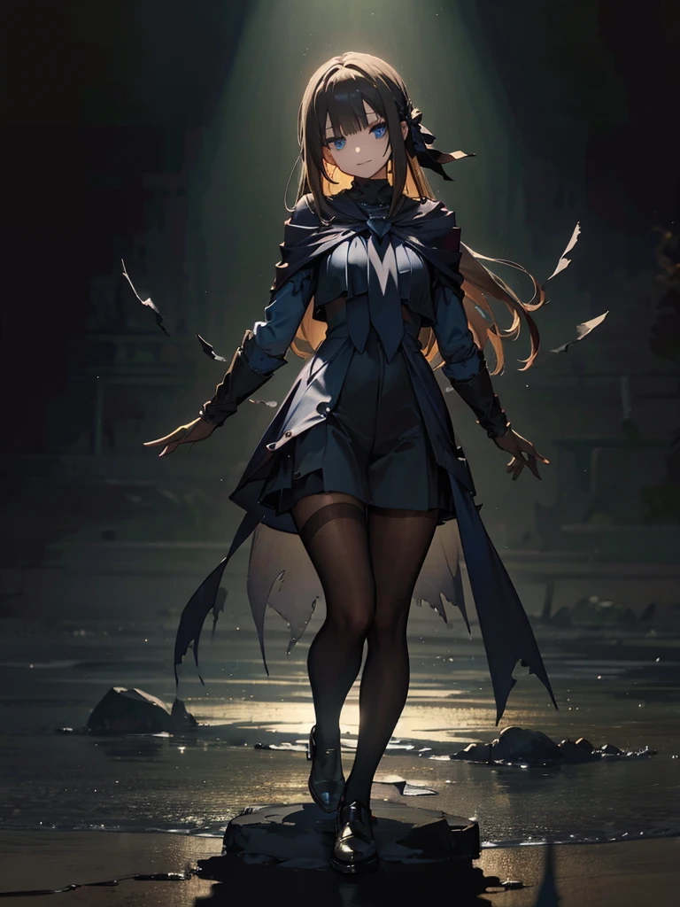((masterpiece_Portraiture)),(beautiful girl),(Pixiv),(Fantasy), In the spotlight, The background is a dark and desolate landscape, Horror movie atmosphere. Her figure is very beautiful, Emphasizing the dark and crazy elements. Skillfully expressing the effects of light and shadow, detailed, The face and expression of the black costume are also carefully drawn.....,(Tilt your head:1.2), ([sketch|watercolor \(Moderate\)]:1.15),Chaotic abstract background, Vector Trace, Gradient blending and whole body, Artistic elements add depth to the work. The overall atmosphere is creepy and nightmarish....., With a unique artistic touch. This movie is、The dark and crazy world of horror movies depicted in HD., Evoke visual stimuli and aesthetic sense