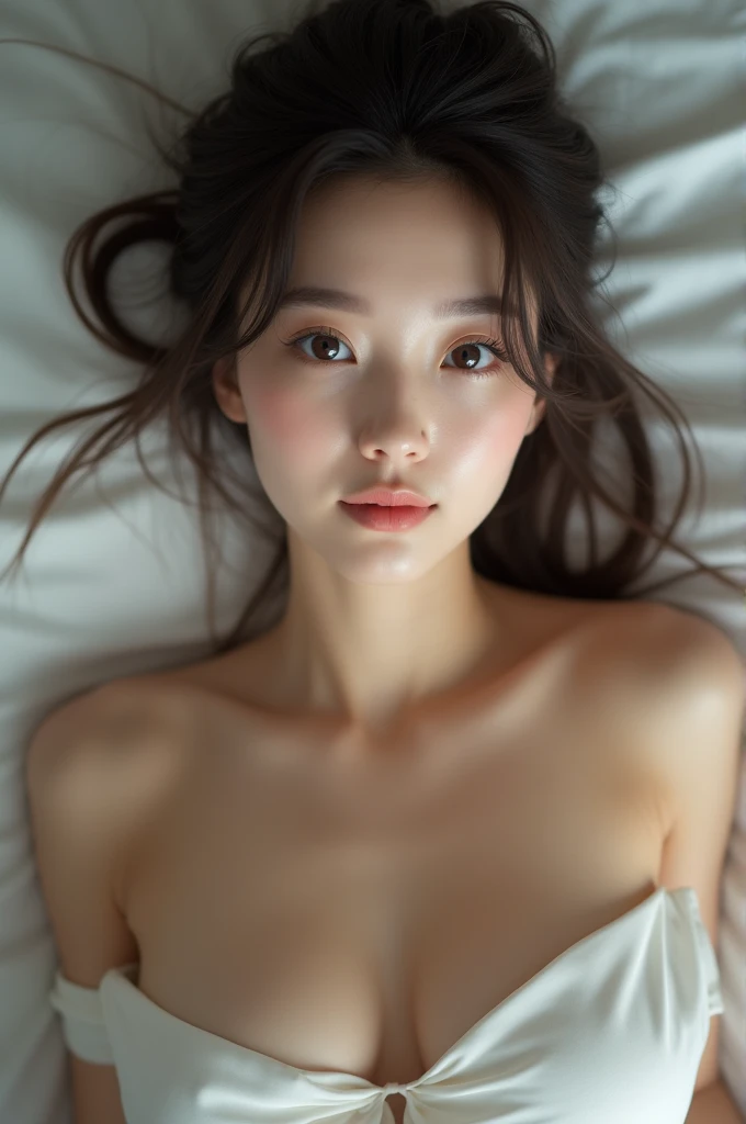foto realist, 25 year old Japanese woman, naked, lying on the bed showing her whole body with her legs open, detailed face and body, natural lighting, High resolution, fotorrealist (Best Quality, 8k, High resolution, masterpiece: 1.2), ultra detailed, (realist  ,fotorrealist,fotorrealist:1.37),textura de piel realist,Detailed eyes and lips,beautiful detailed face,long eyelashes,soft skin,natural body shape, showing her naked body