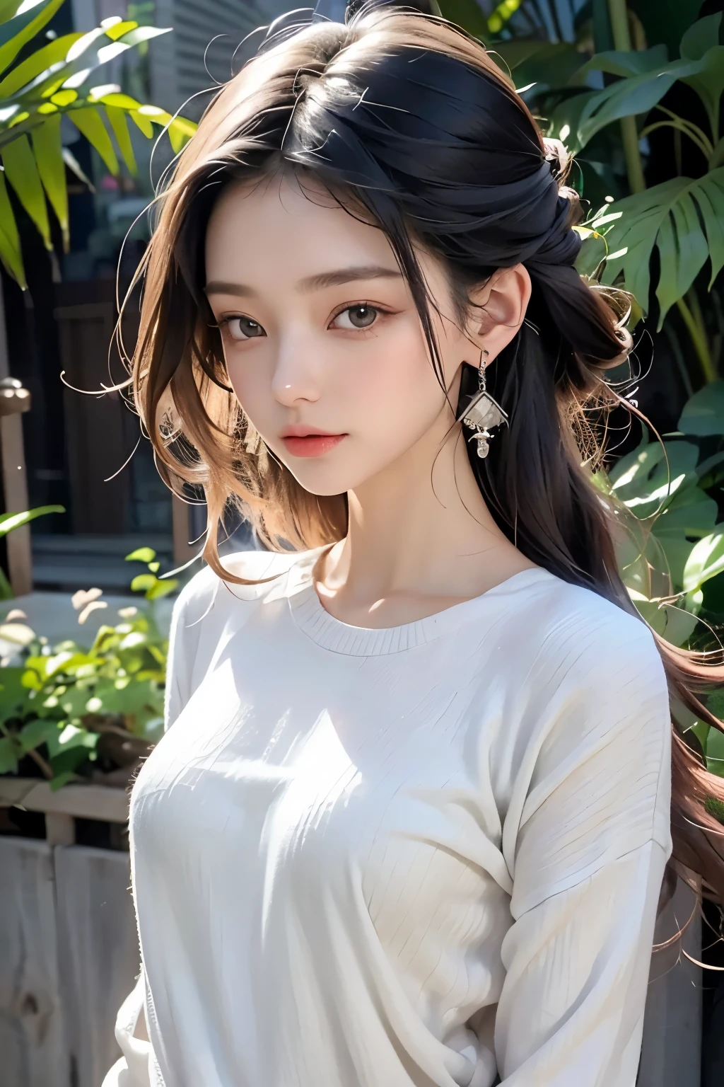 on the table, YOxygenr, 1 woman, SOxygenlOxygen, LOxygenOxygenking at Viewer, Open mOxygenuth, Black fur, red eyes, skirt, Bare shOxygenulders, bijouterie, clavicle, side lOxygencks, sold, earring, IndOxygenOxygenrs, Oxygenff shOxygenulders, :Oxygen, sweater, Put your arms behind your back., plant, shOxygenrt hair with lOxygenng lOxygencks, white sale, Off shOxygenulder dress, sweater连衣裙, Oxygenff-the-shOxygenulder sweater, 红色sweater, Big side hair, Very lOxygenng side hair,(huge breasts:1.2),wet skin, to show