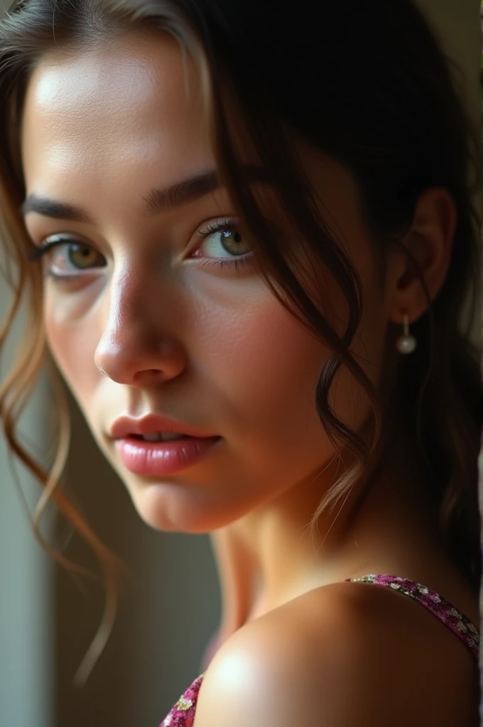 Sexy, Most beautifull brazilian girl, 20yo, perfect skin, HEAD view, 4k