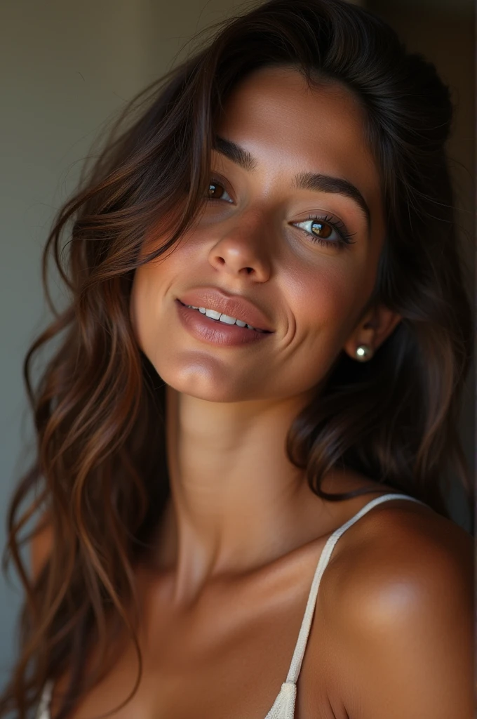 Most beautifull brazilian girl, 20yo, perfect skin, HEAD view, 4k
