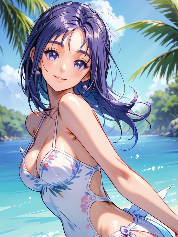 ((masterpiece)),((Ayako Katagiri)),((Katagiri Ayako)),((A happy smile)),Anatomically perfect fingers,(((Tropical))),(((A moment of summer)))