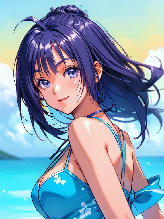 ((masterpiece)),((Ayako Katagiri)),((Katagiri Ayako)),((A happy smile)),Anatomically perfect fingers,(((Tropical))),(((A moment of summer)))