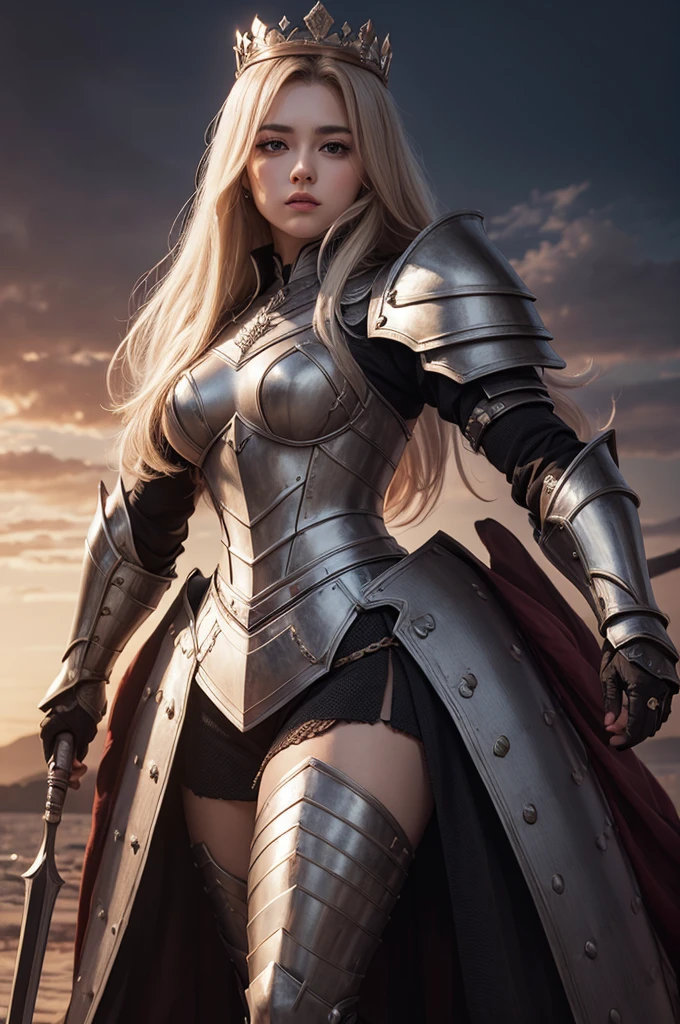Queen with armor canvas outfit
