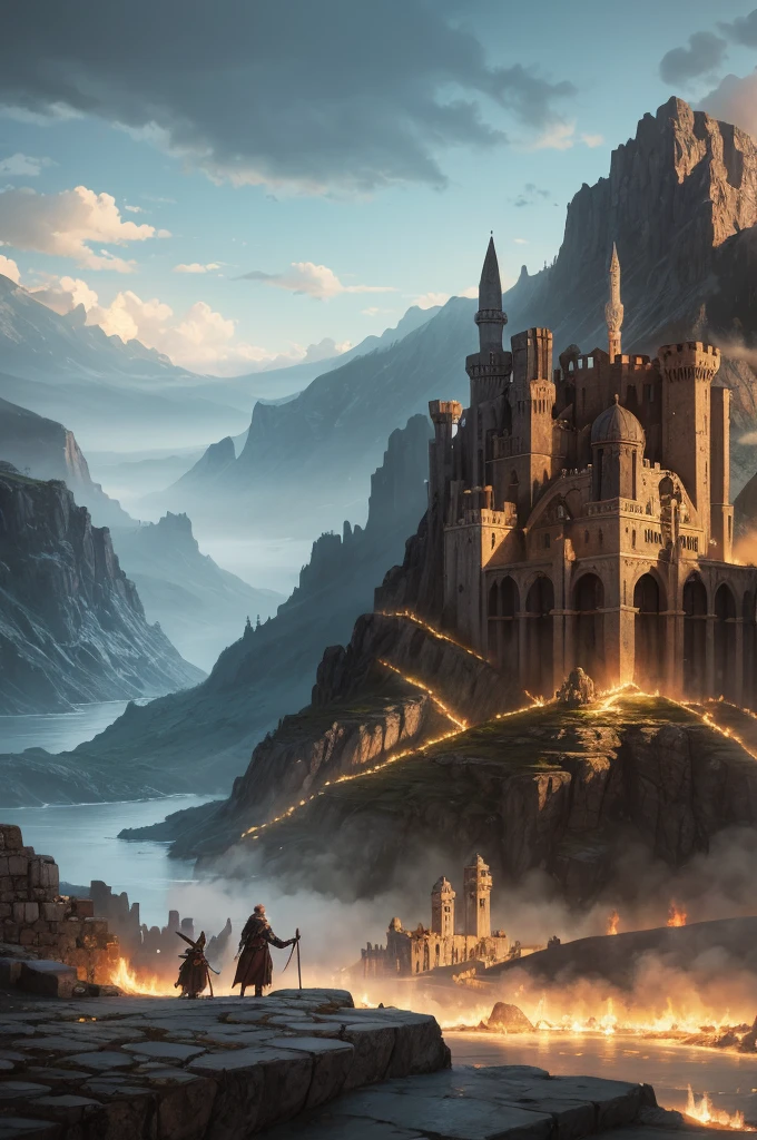 Create an illustration of ancient valyria.
