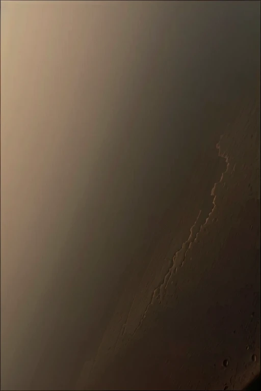 Summer rainy haze above mars.