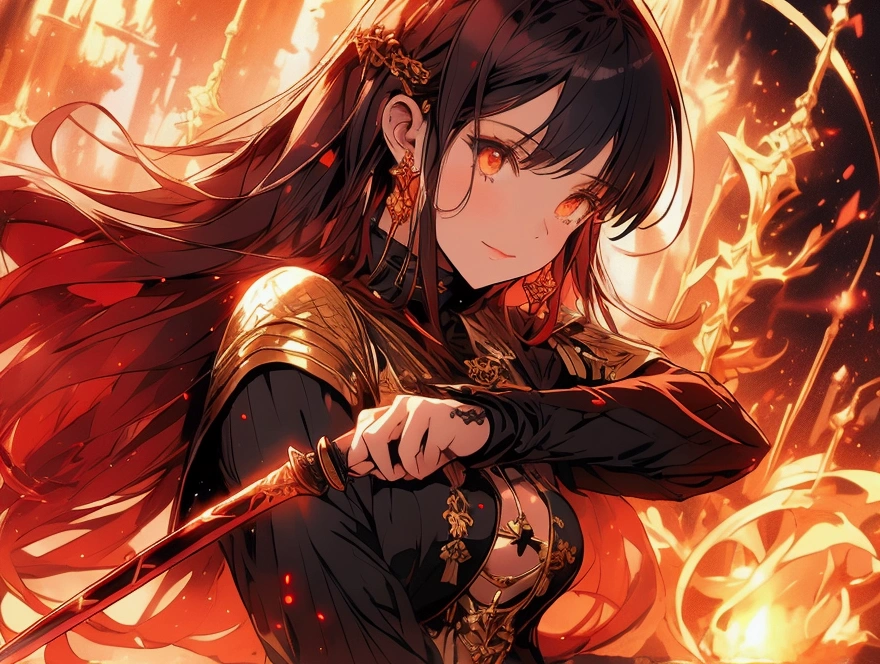 gorgeous girl with sword 