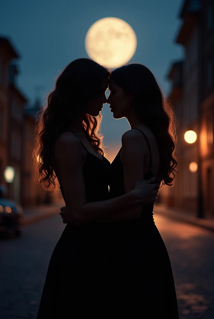 A beautiful girl with long flowing hair in a moonlit garden, a second girl sitting beside her, waves crashing on the shore in the background, (best quality,4k,8k,highres,masterpiece:1.2),ultra-detailed,(realistic,photorealistic,photo-realistic:1.37),detailed facial features,intricate clothing, dramatic lighting and shadows, vibrant colors, mystical atmosphere, cinematic composition