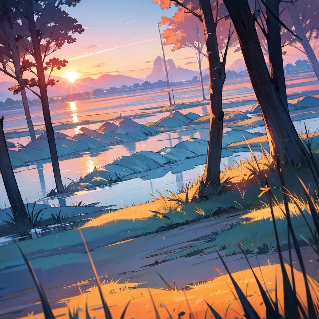 a nature where should we find peace a beutifull and calm scene with sunset look like a beautiful peace
