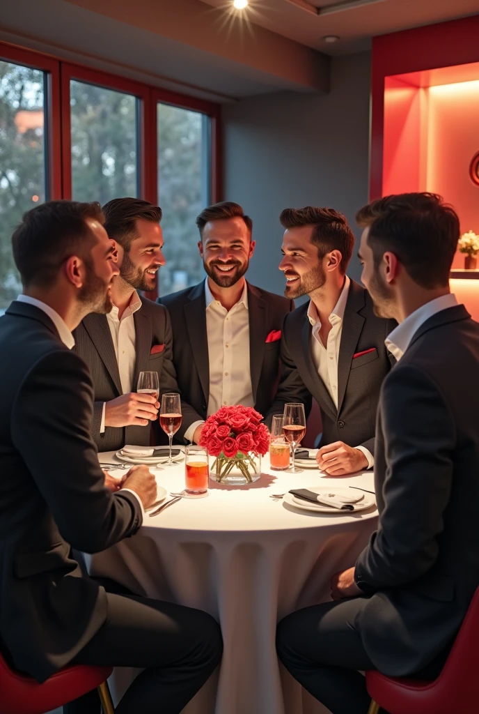 Make a masculine birthday with the colors White, Gray and Red