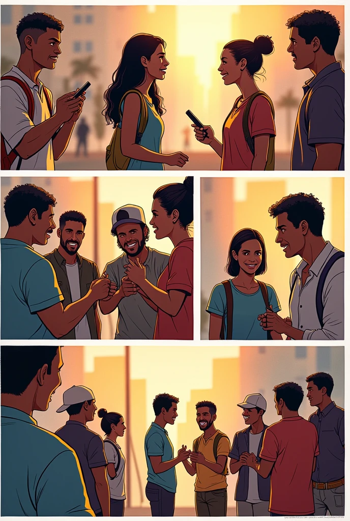 Make a comic strip on "Unity in Diversity"