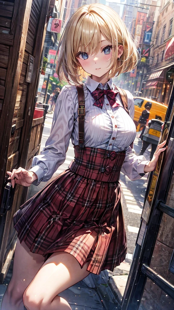 Blonde、Short Hair、cool、Beauty、Medium breast、blouse