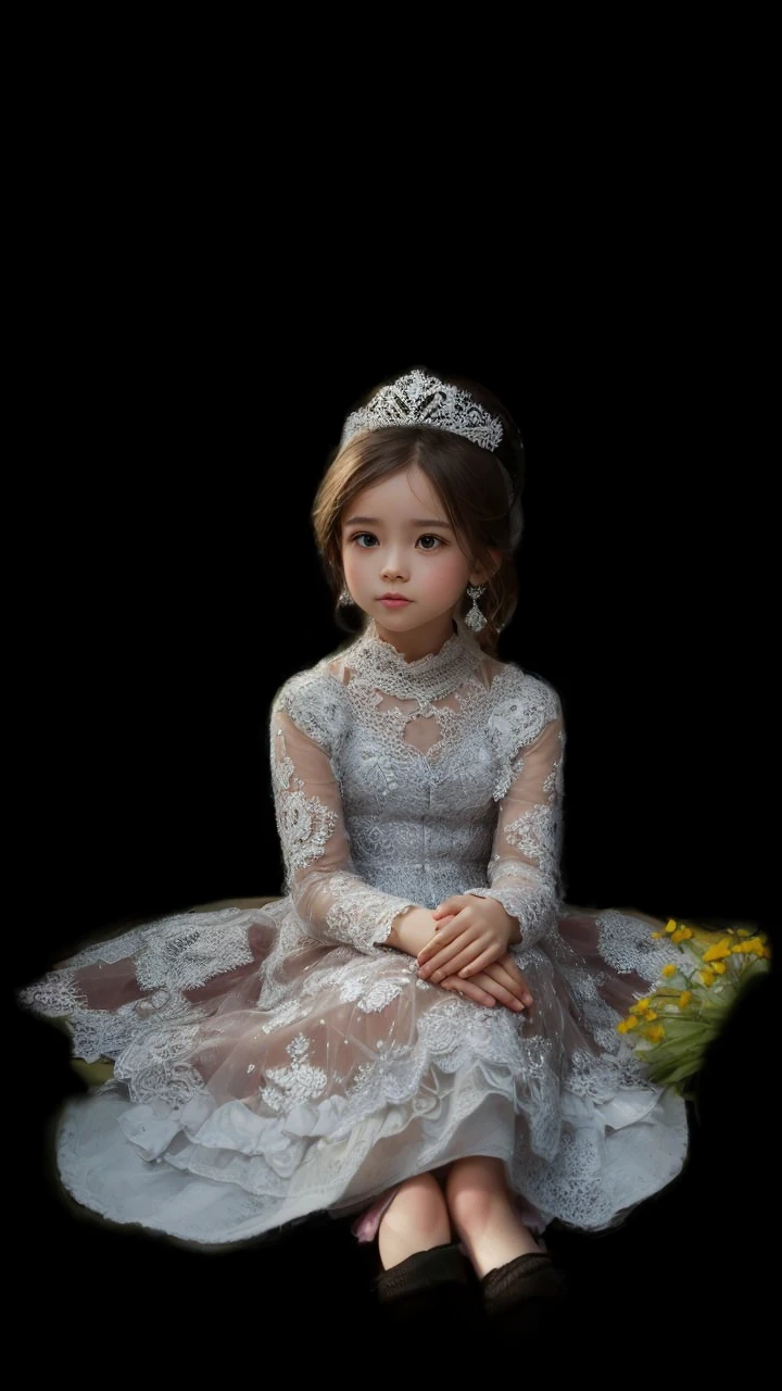 Chat I need a image of a little whitw girl with hat and pink clothes but not a real person, a draw, big head
