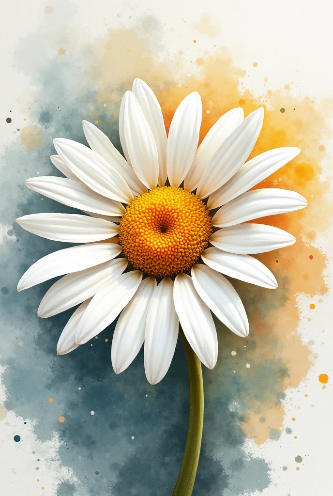 a Daisy painting with a splatter background and spray paint effect, by Eugeniusz Zak, watercolor art, by Károly Lotz, watercolor painting, watercolor painting style, watercolor detailed art, by Reuben Tam, watercolor digital painting, watercolor , masterfully detailed watercolor, watercolor art, Grzegorz Rutkowski