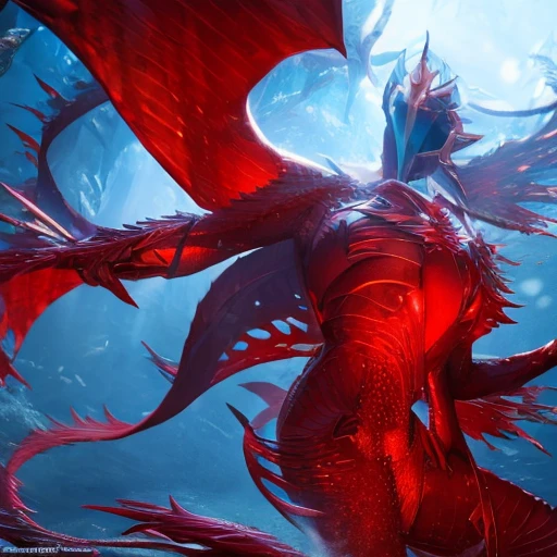 masterpiece, (Realistic:1.5), Highest quality, Beautiful lighting, fantasy, a Dragon girl, (only solo people ), 2 or more people NG, human(perfect anatomy, perfect arms, perfect hands, perfect legs) , girl(human body, dragon  wing, dragon  tale), , beautiful , perfect face,  large breasts , Cleavage, Slim waist, curvy, smile, , head tilt, stand alone, full-body, red bondage armor, great sword,  , dynamic angle, Attention to detail, Sharp focus, dramatic, (RAW Photos, 8K Ultra HD, Film Grain), Caustics, Scattered beneath the surface, reflection