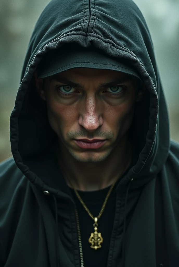 An image of eminem with the theme "cup of grace"